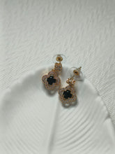 Premium Gold Touched with Black Rube Earrings