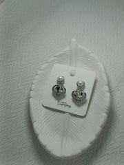Pearl with Pellucid Shaped Design Earrings