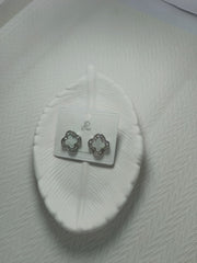Crystal Clover Zirconia Earrings