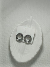 Oval Shaped Gem Earrings