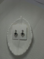 Crystal Clover With Rube Pearl Earrings