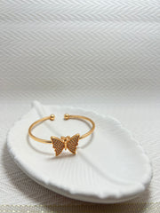 Gold Polished Butterfly Style Bangle