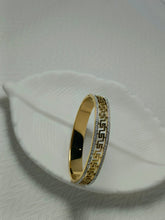 Gold Touched Zirconia Carve Cuff