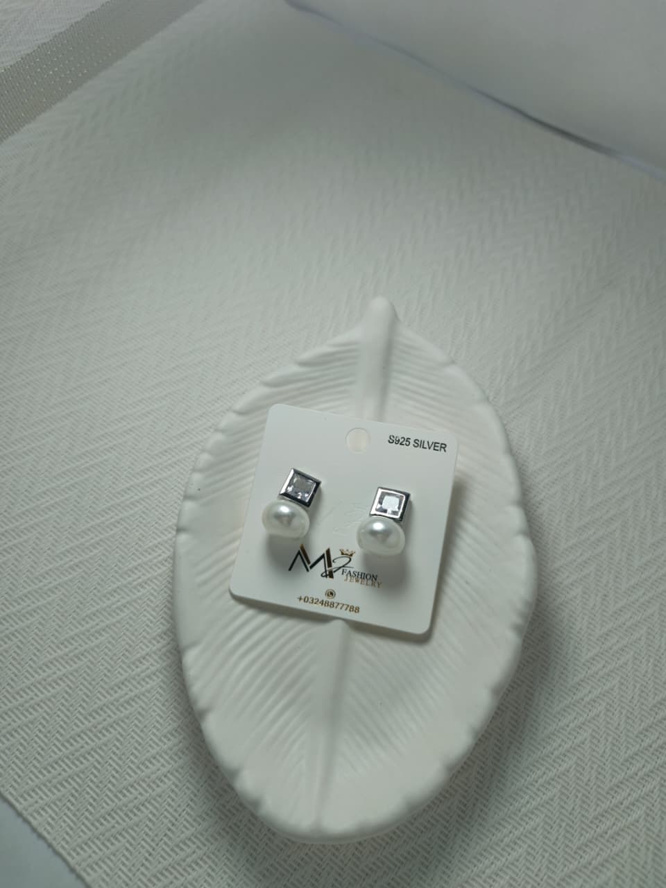 Silver Square Shaped Earrings
