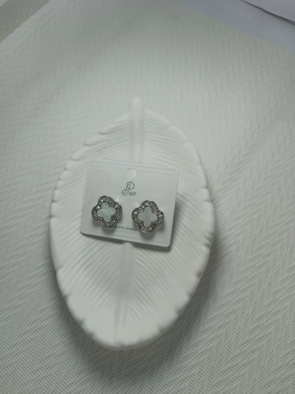Crystal Clover Zirconia Earrings