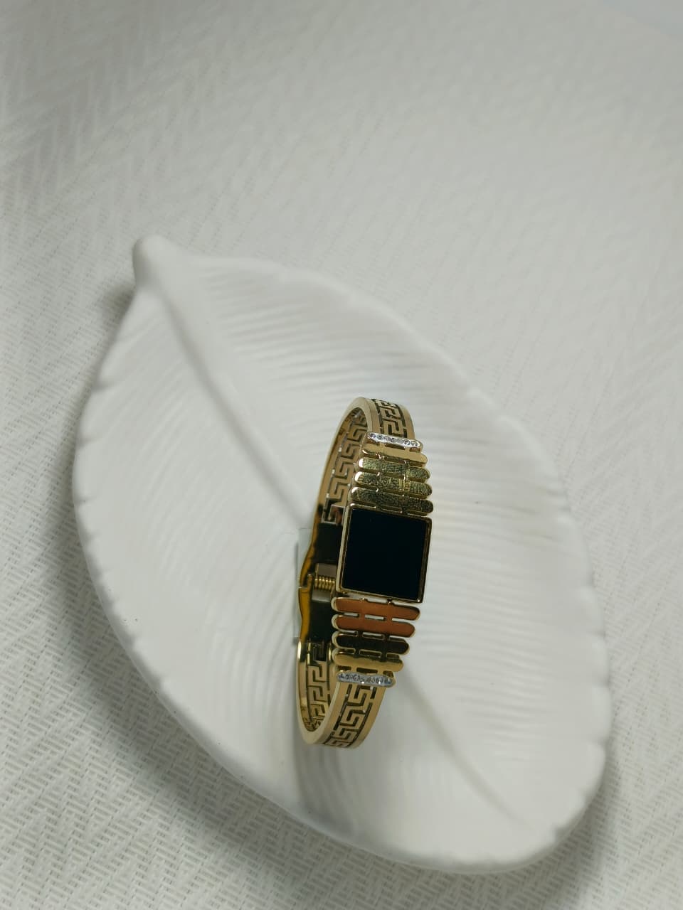 Watch Style Gold Polished Bangle